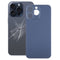 Pour iPhone 15 Pro Max Remplacement facile Grand trou de caméra Couvercle de batterie arrière en verre (bleu)
